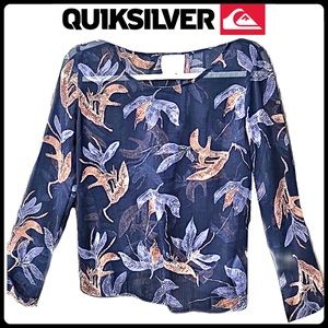 Quiksilver sheer floral blouse